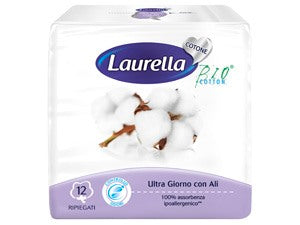 s i l c assorbente laurella in cotone ultra giorno con ali 12 pezzi ean 8007300010021