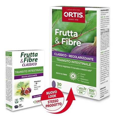 ortis lab frutta fibre classico 30 compresse fruttafibre ean 5411386890621