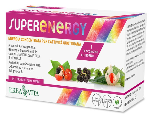 erba vita group super energy 10 flaconcini da 12 ml erba vita ean 0767787923525