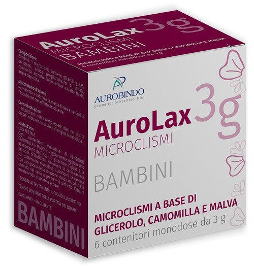 aurobindo etico microclismi per bambini aurolax 6 contenitori 3 g aurolax