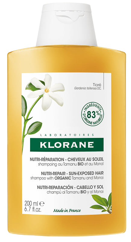 pierre fabre les polysianes nutri repair sun exposed hair shampoo con tamanu e monoi 200 ml klorane ean 3282770150513