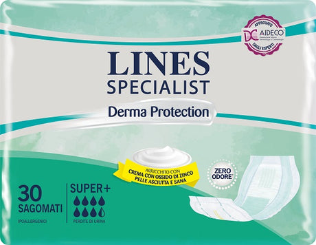 fater adult pannolone per incontinenza lines specialist derma sagomato super 30 pezzi lines ean 8001480504004