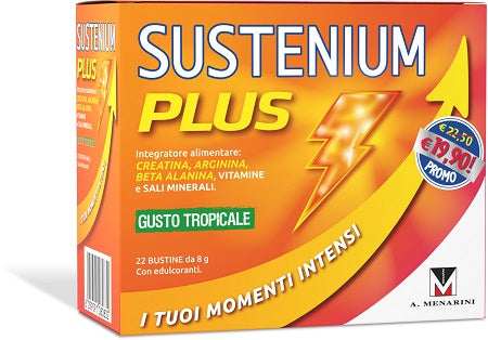 menarini otc sustenium plus gusto tropicale promo 22 bustine sustenium ean 8059591080832