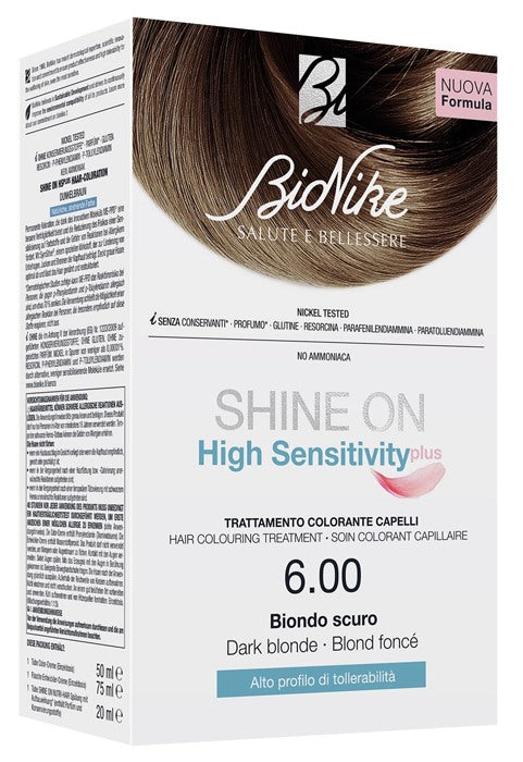 i c i m bionike internation shine on high sensitivity plus biondo scuro 600 rivelatore in crema 75 ml crema colorante 50 ml bionike ean 8029041169844