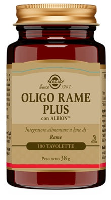 solgar italia oligo rame plus 100 compresse solgar ean 0033984012318