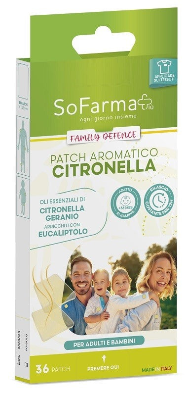 sofarmapiu cerotto aromatico citronella family defence 36 pezzi sofarmapiu sofarmapiu ean 8017990167837