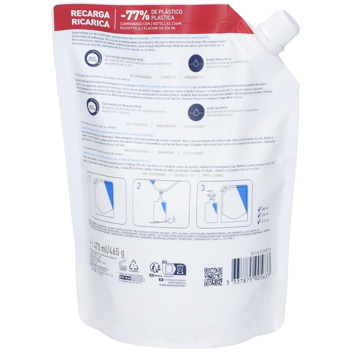 Cerave Loción Hidratante Refill 473 Ml Cerave