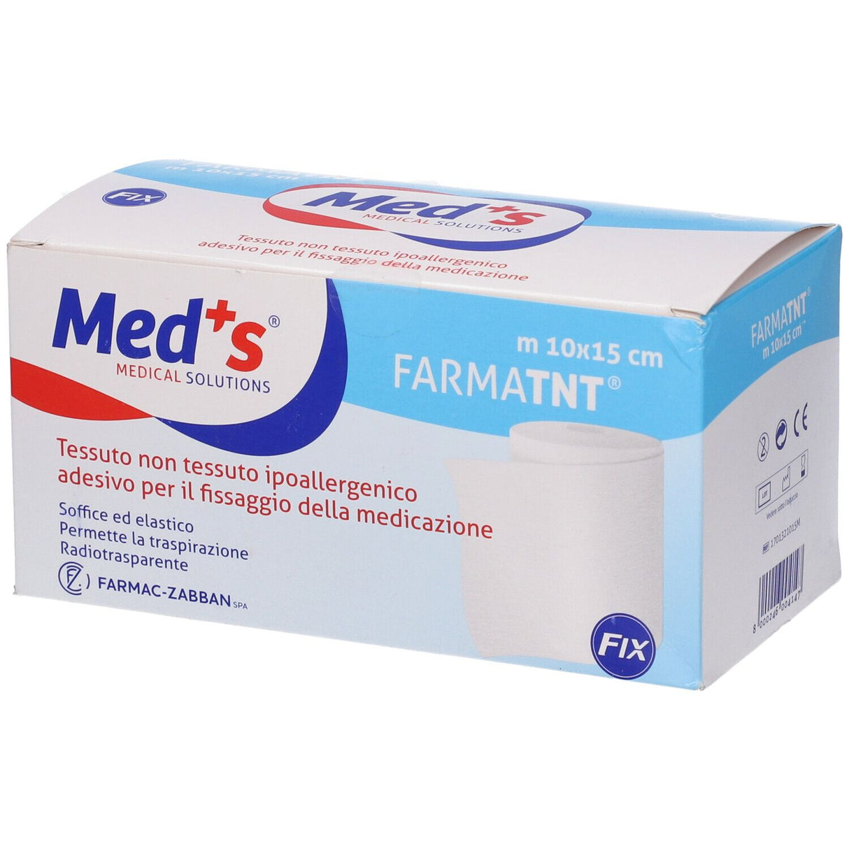 Meds Non-Woven Fabric Patch Fix Hypoallergenic Adhesive 1000x10 Cm Meds