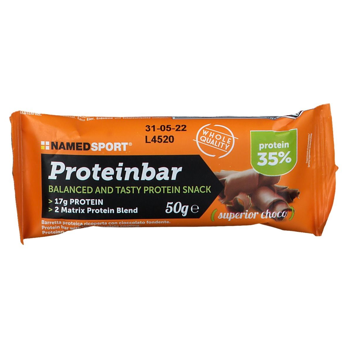 Barre protéinée Supérieure Chocolat 50 G Nommée