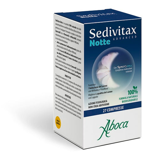 aboca societa agricola sedivitax notte advanced 27 compresse ean 8032472033660