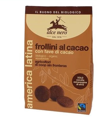 alce nero frollini cacao con fave bio fairtrade 250 g alce nero ean 8009004901230
