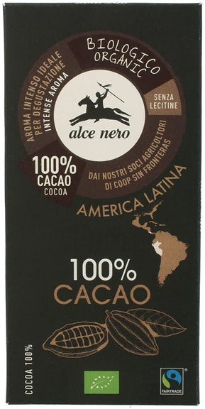 alce nero tavoletta cioccolato extrafondente bio 100 cacao 50 g alce nero ean 8009004811812