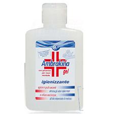 ambrafarm ambrakina gel igienizzante antisettico per mani 100ml