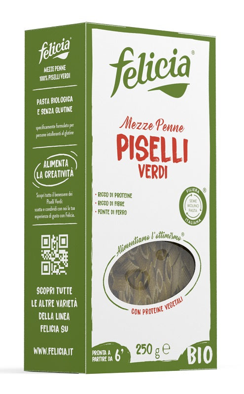andriani felicia bio mezze penne piselli verdi 250 g ean 8032804430662