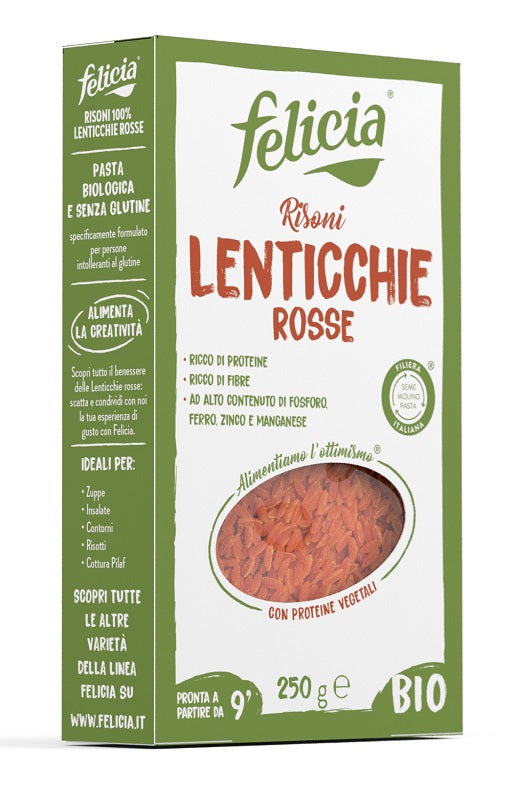andriani felicia bio risoni lenticchie rosse 250 g felicia bio ean 8032804431393
