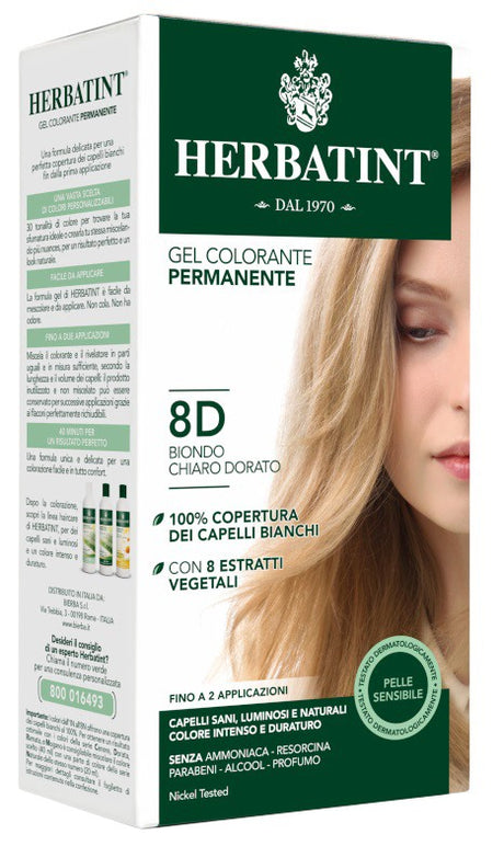 antica erboristeria spa herbatint 8d biondo chiaro dorato 150 ml herbatint ean 8016744500159