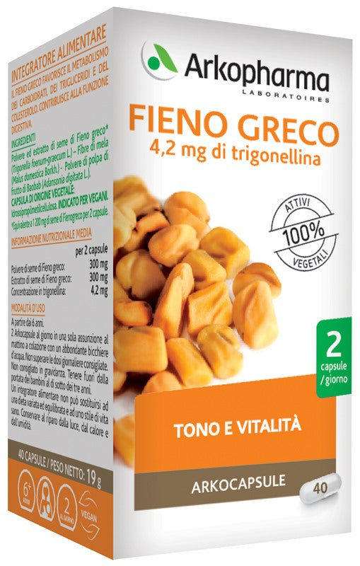 arkofarm arkocapsule fieno greco 40 capsule arkofarm ean 3578836210025