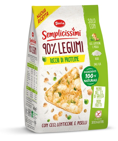 bauli doria semplicissimi snack 90 legumi ceci lenticchie e piselli 60 g ean 8000605160972