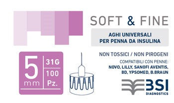 biochemical system intern spa ago per penna da insulina softfine 31 gauge 5 mm 100 pezzi biochemical ean 8033937232406