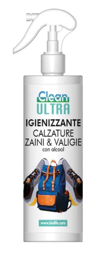 biolife clean ultra igienizzante calzature zaini valigie 250 ml biolife ean 8059973708439