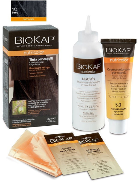 bios line biokap nutricolor 10 nero tinta tubo flacone biokap ean 8030243010209