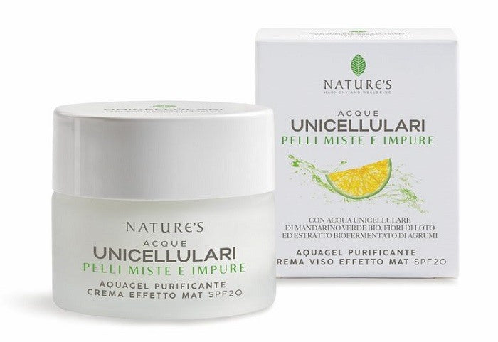 bios line natures acque unicellulari aquagel crema viso effetto mat spf20 50 ml natures ean 8030243029003