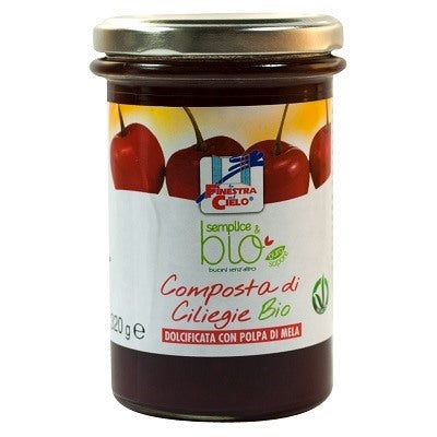 biotobio composta di ciliegie con polpa di mela bio 320 g biotobio ean 8017977008139