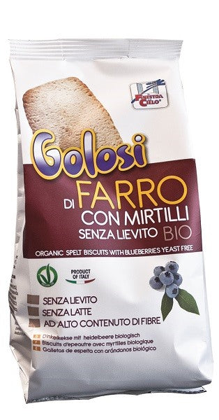 biotobio fsc i golosi biscotti di farro e mirtilli bio senza lievito vegan senza latte 250 g biotobio ean 8017977019401