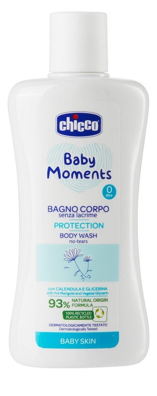 chicco artsana spa chicco baby moments bagno corpo senza lacrime protection 200 ml chicco ean 8058664138326