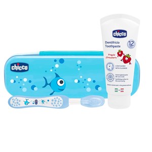 chicco artsana spa chicco set dentale azzurro con fluoro chicco ean 8058664047383