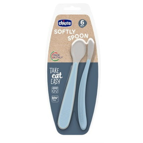 chicco chicco cucchiaio in silicone doppio azzurro 6m chicco ean 8058664192441