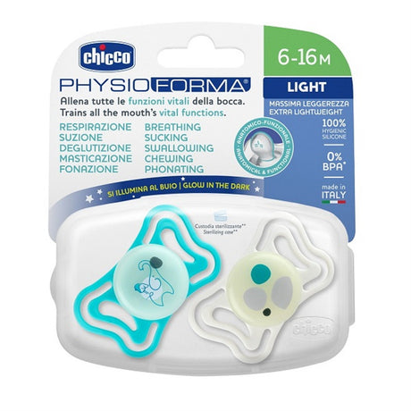 chicco chicco succhietto light lumi silicone 6 16m 2 pezzi chicco ean 8058664186044