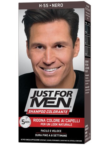 combe italia just for men shampoo colorante h55 nero attivatore chiaro 385 ml base colore 275 ml just for men ean 5010934004833