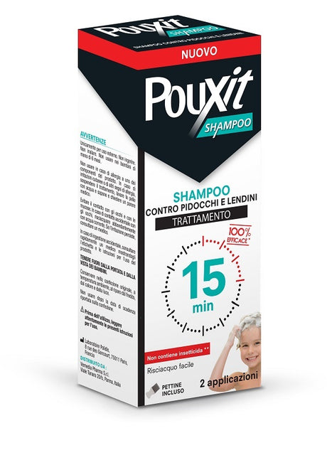 cooper shampoo contro pidocchi e lendini pouxit trattamento con pettine incluso 200 ml pouxit ean 3614810004379