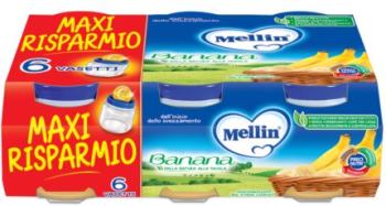 danone nutricia soc ben mellin omogeneizzato banana 6 x 100 g mellin ean 8591119003287