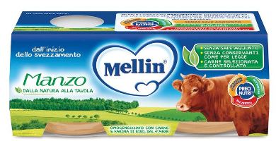 danone nutricia soc ben mellin omogeneizzato manzo 2x120 g mellin ean 5900852021916