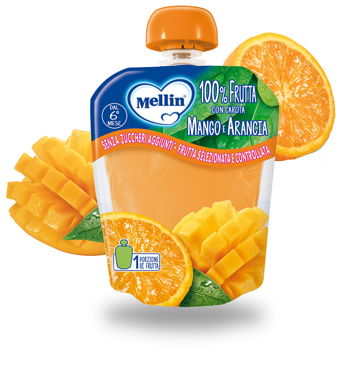 danone nutricia soc ben mellin pouch arancia mango 90 g mellin ean 8017619400352