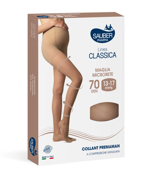 desa pharma sauber collant premaman 140 denari maglia microrete neutro beige 2 linea classica sauber ean 8001443000697