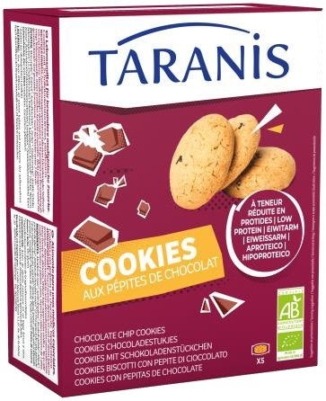 dmf dietetic metabolic food taranis cookies con pepite al cioccolato 5 monoporzioni da 32 g taranis ean 3551102149762