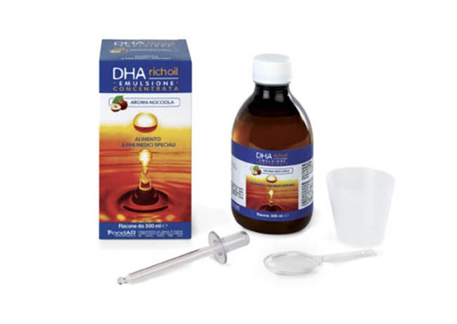 dmf pharma foodar dha richoil sciroppo al 25 di dha di origine algale gusto mandorla 30 ml