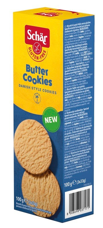 dr schar schaer schar butter cookies biscotti di pastafrolla 3 porzioni da 33 g schar ean 8008698037171