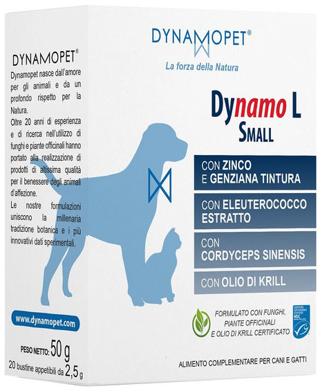 dynamopet dynamo l small 20 bustine appetibili da 25 g dynamopet