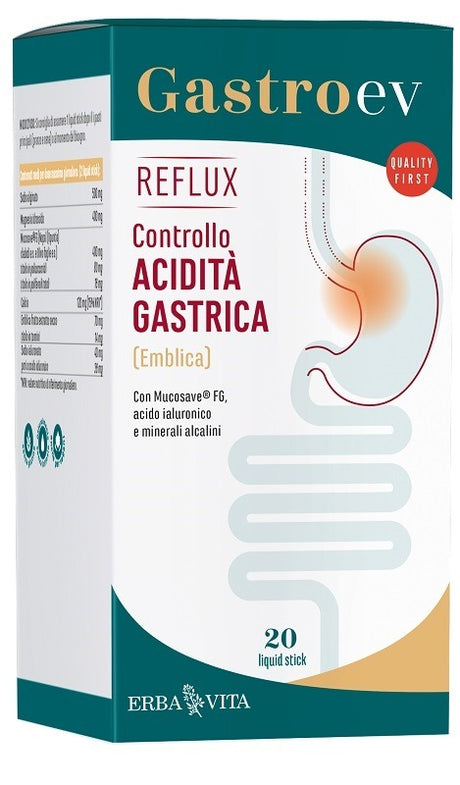 erba vita gastro ev reflux 20 stick da 12 ml erba vita ean 8056992945722