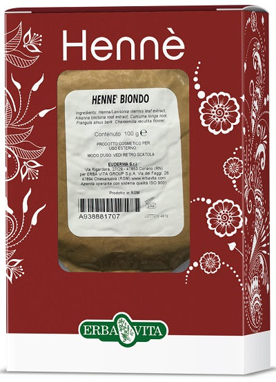erba vita group henne colorante capelli biondo 100 g erba vita ean 0767787925758