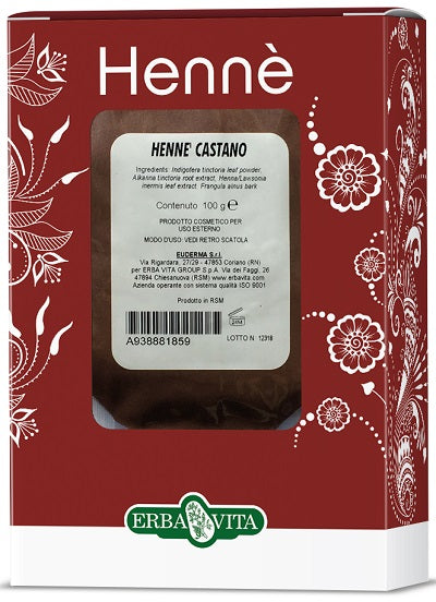 erba vita group henne colorante capelli castano 100 g erba vita ean 0767787925765