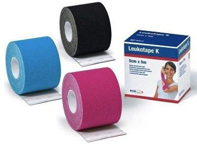 essity italy benda adesiva leukotape k per taping fisioterapico larghezza 5 cm lunghezza 5 m colore nero in rotolo leukotape ean 4042809390773