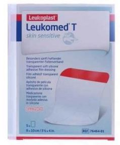 essity italy leukomed t plus skin sensitive medicazione post operatoria trasparente mpermeabile con massa adesiva al silicone 8x10cm 5 pezzi leukomed ean 4042809669510