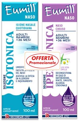 eumill eumill naso bipack spray soluzione isotonica 100 ml soluzione ipertonica 100 ml eumill ean 8057742821365