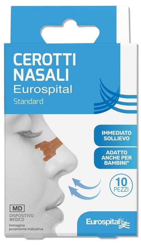 eurospital cerotti nasali standard 56x18cm 10 pezzi eurospital