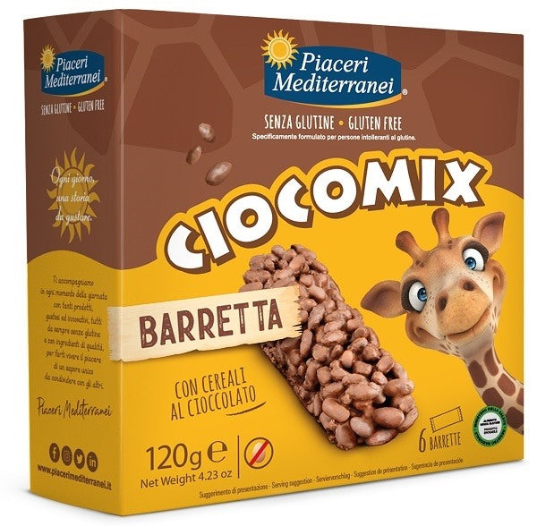 eurospital piaceri mediterranei ciocomix barretta 6 pezzi da 20 g piaceri meditteranei ean 8028169208381